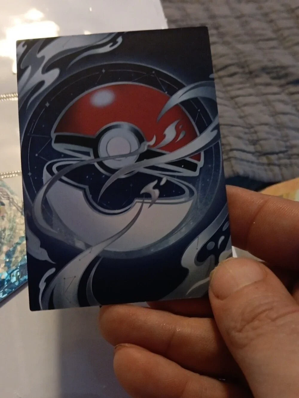 Pokemon Togedemaru Holographic Card - Yellow & Blue Accents